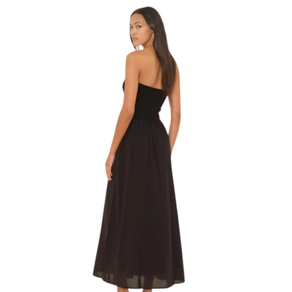 XiRENA Finnian Dress NWT Strapless Maxi Dress Poplin Skirt Black - Picture 13 of 14